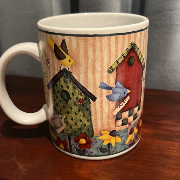 Lang and Wise “Birdsong”  Collector Coffee Mug, 1999, By Debi Hron, 12 oz. - Picture 2 of 14
